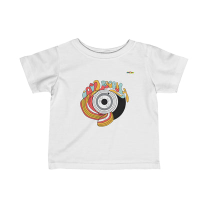 Cute Groovy Around we go music record Logo Infant Fine Jersey Tee-MyBrightSideClothing