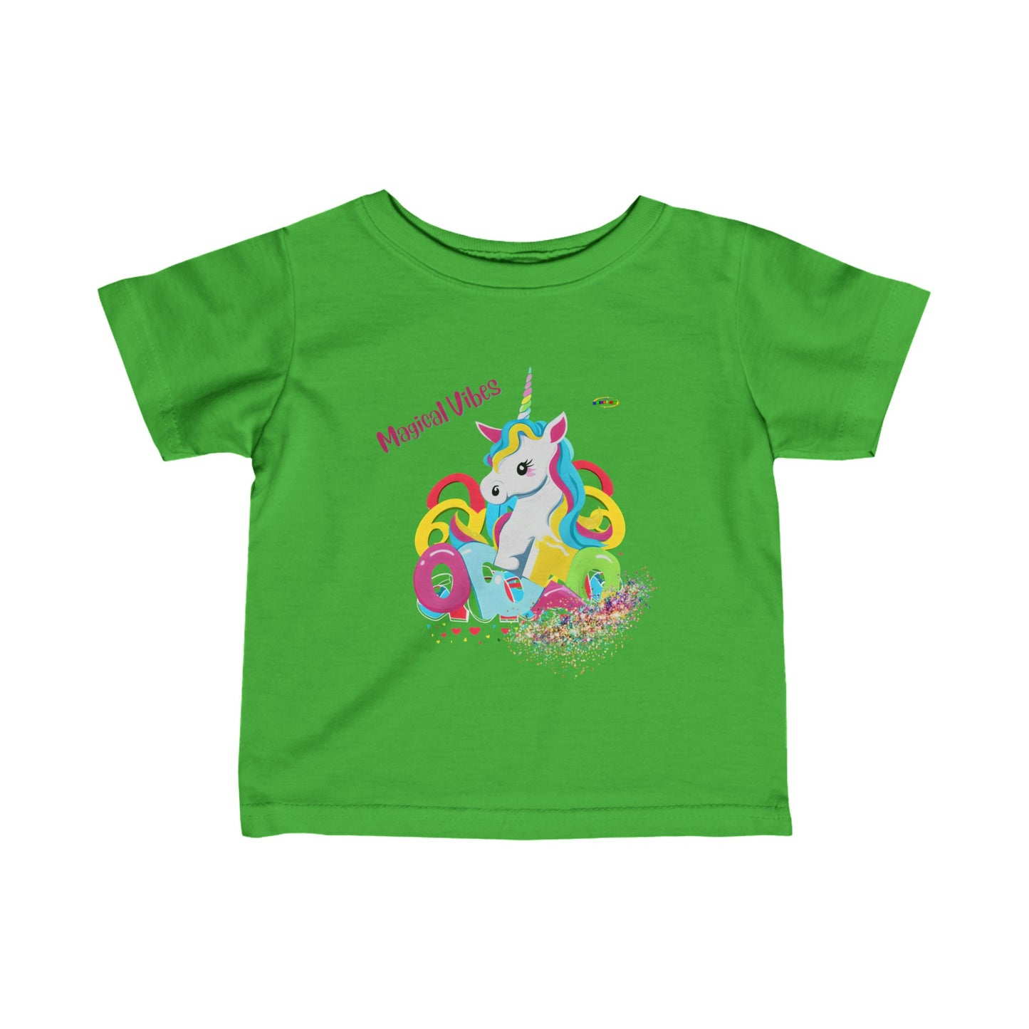 Cute Unicorn Graphic Infant Fine Jersey Tee-My Bright Side Clothing