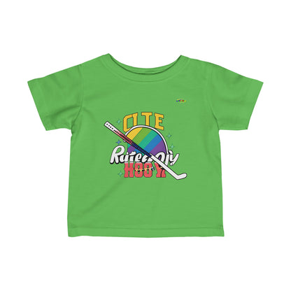 Cute Rainbow Hockey Logo Infant Fine Jersey Tee--MyBrightSideClothing