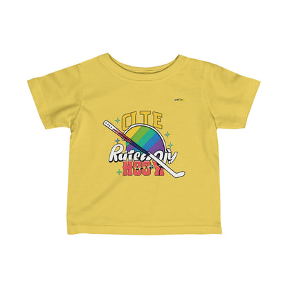 Cute Rainbow Hockey Logo Infant Fine Jersey Tee--MyBrightSideClothing