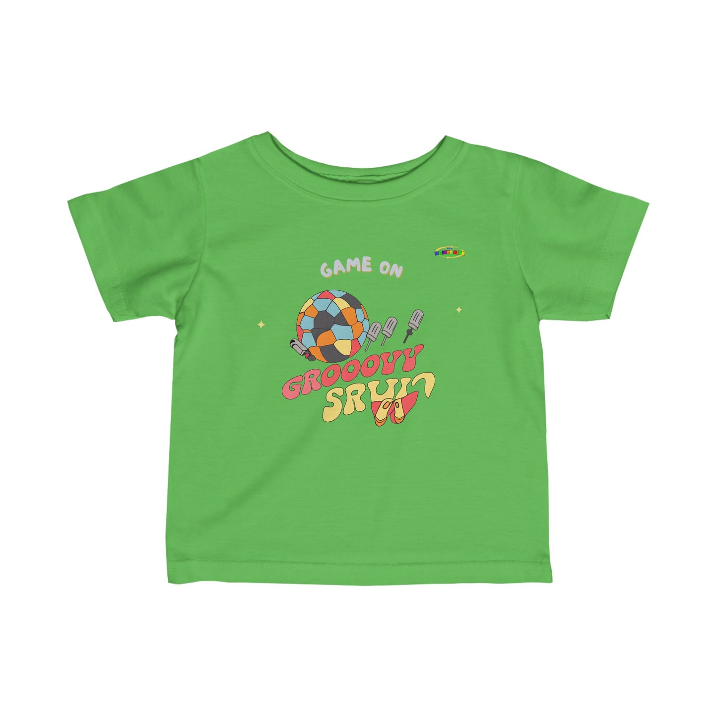 Cute Game on Soccer Logo Infant Fine Jersey Tee-MyBrightSideClothing