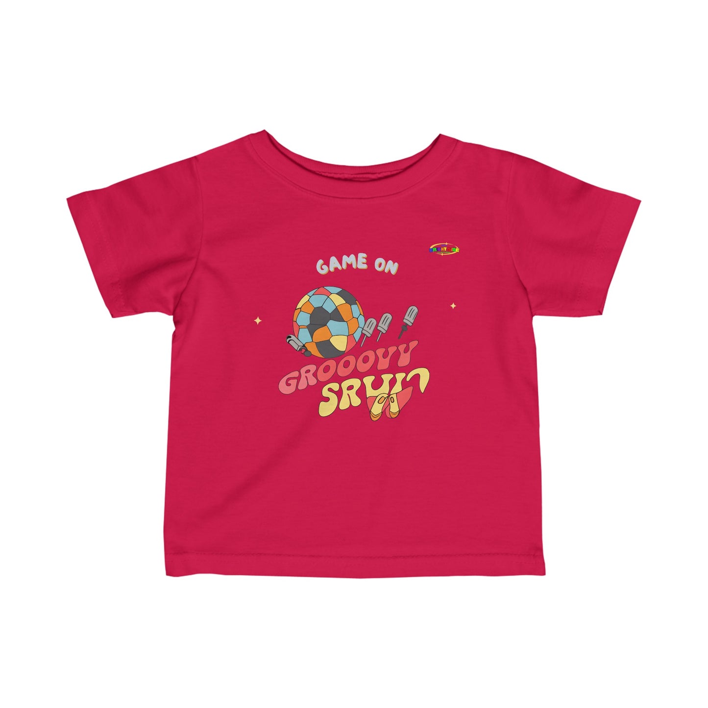 Cute Game on Soccer Logo Infant Fine Jersey Tee-MyBrightSideClothing