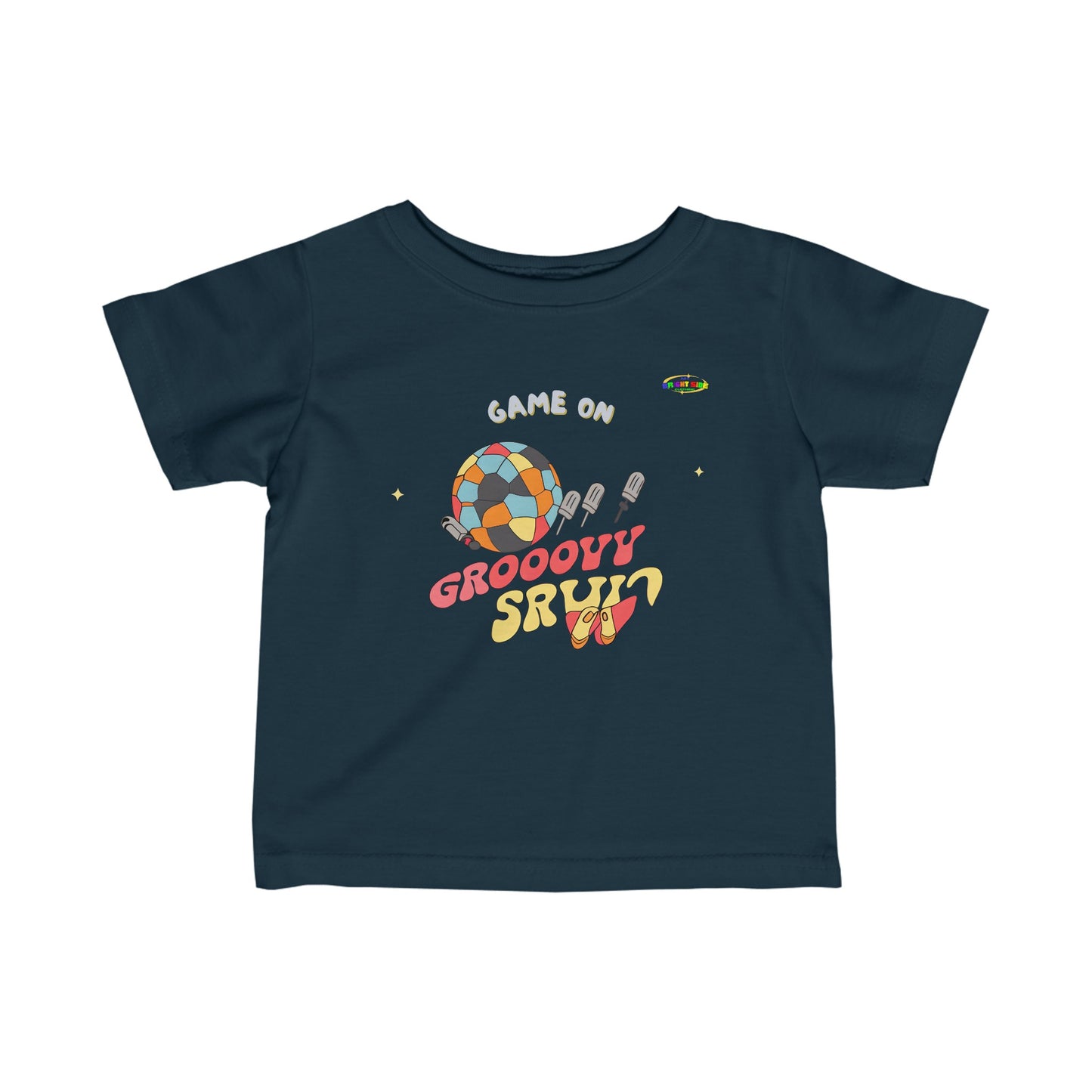 Cute Game on Soccer Logo Infant Fine Jersey Tee-MyBrightSideClothing