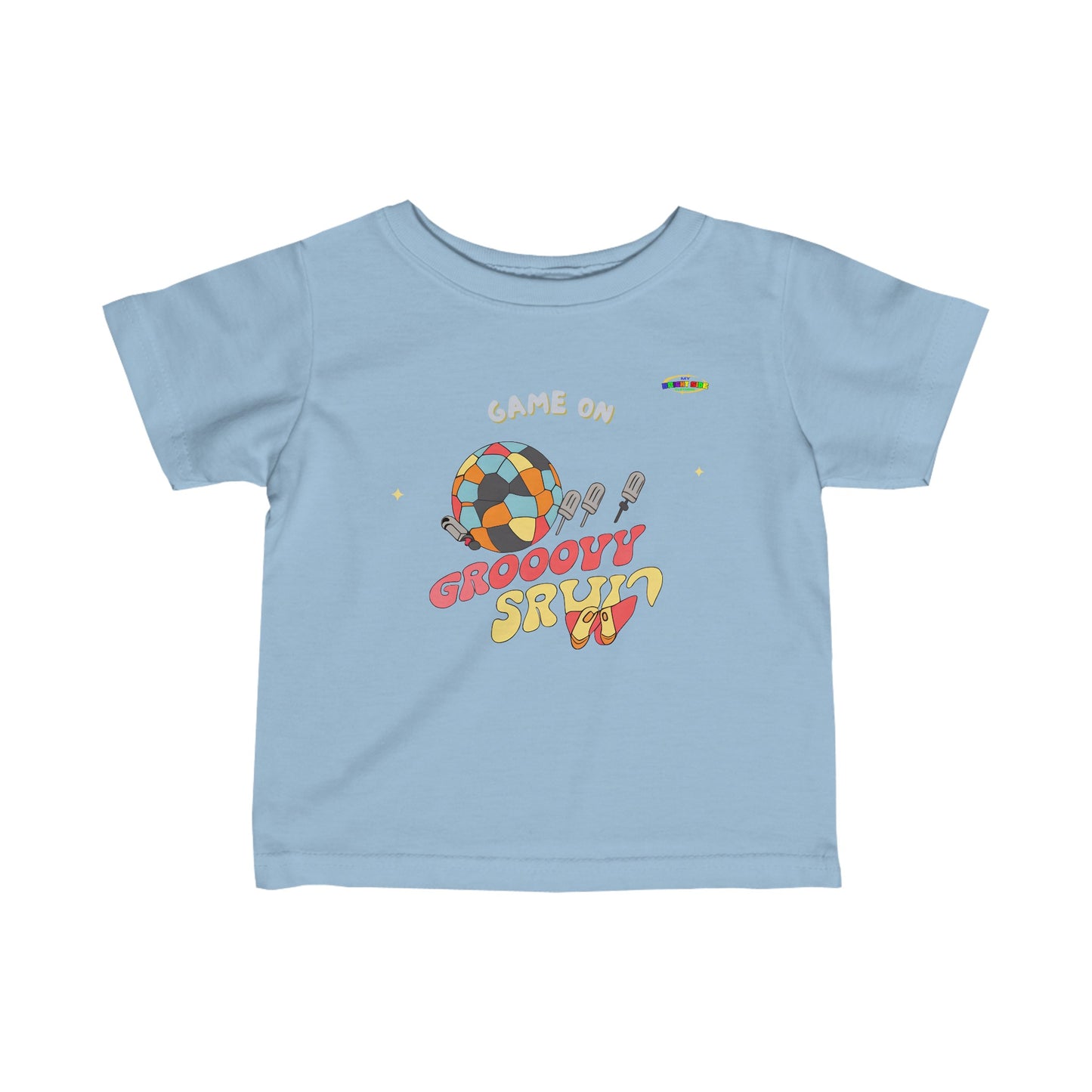 Cute Game on Soccer Logo Infant Fine Jersey Tee-MyBrightSideClothing