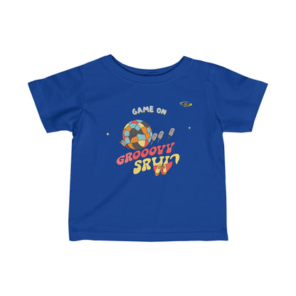 Cute Game on Soccer Logo Infant Fine Jersey Tee-MyBrightSideClothing