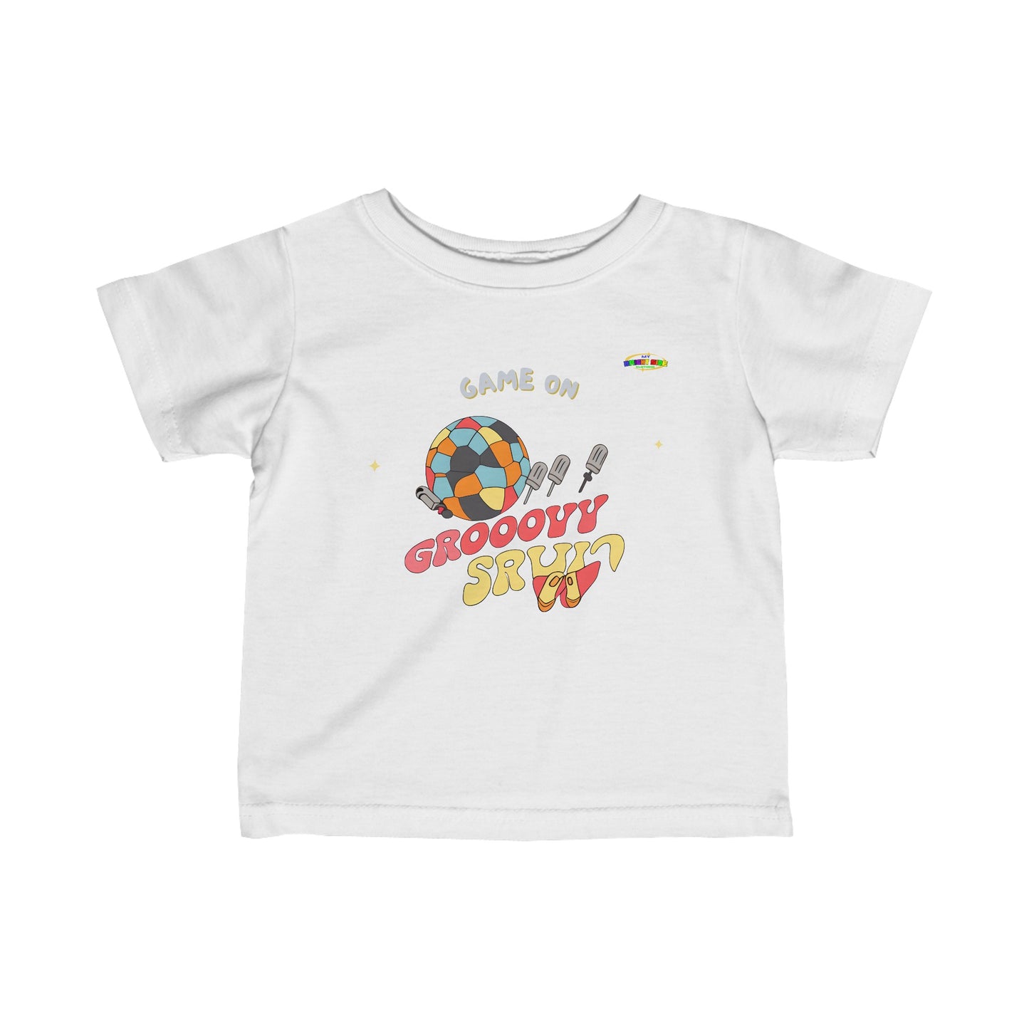 Cute Game on Soccer Logo Infant Fine Jersey Tee-MyBrightSideClothing