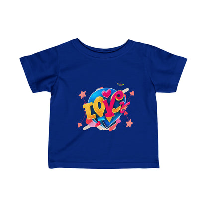 Cute Super Love Logo Infant Fine Jersey Tee-My Bright Side Clothing