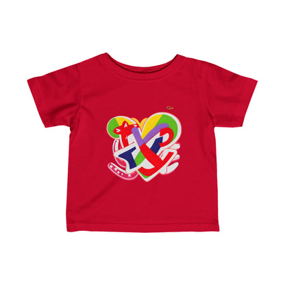 Cute Rainbow Heart Infant Fine Jersey Tee  -My Bright Side Clothing