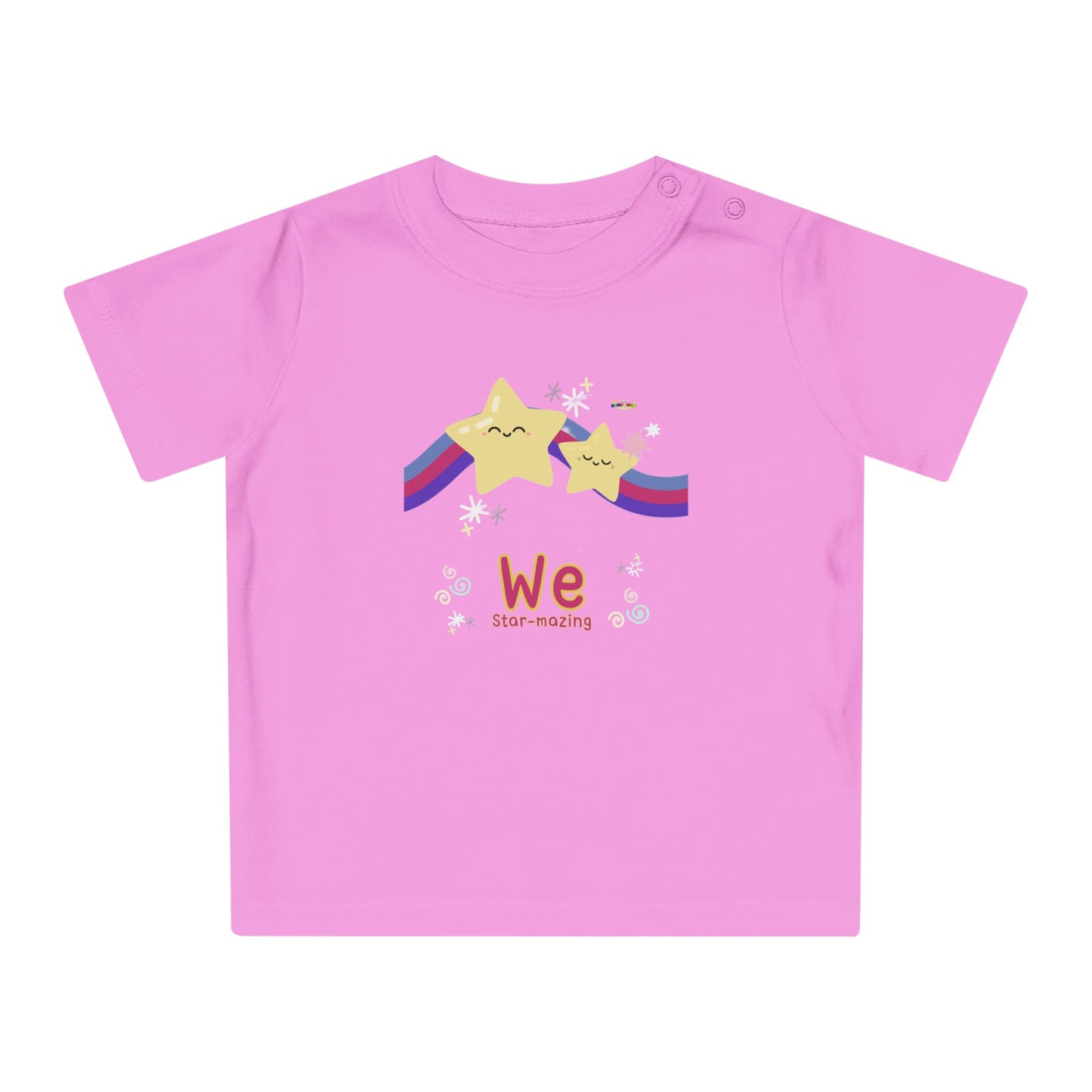 Cute We are Star-mazing rainbow star Graphic Baby T-Shirt-My Bright Side Clothing