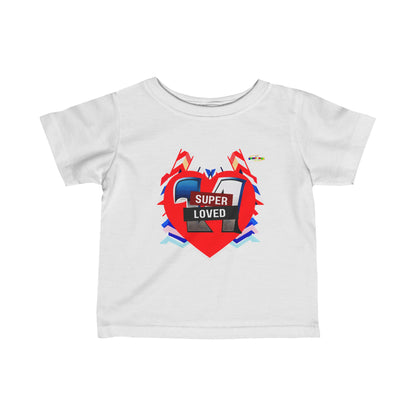 Super Loved Super Hero Heart Logo Infant Fine Jersey Tee-My Bright Side Clothing