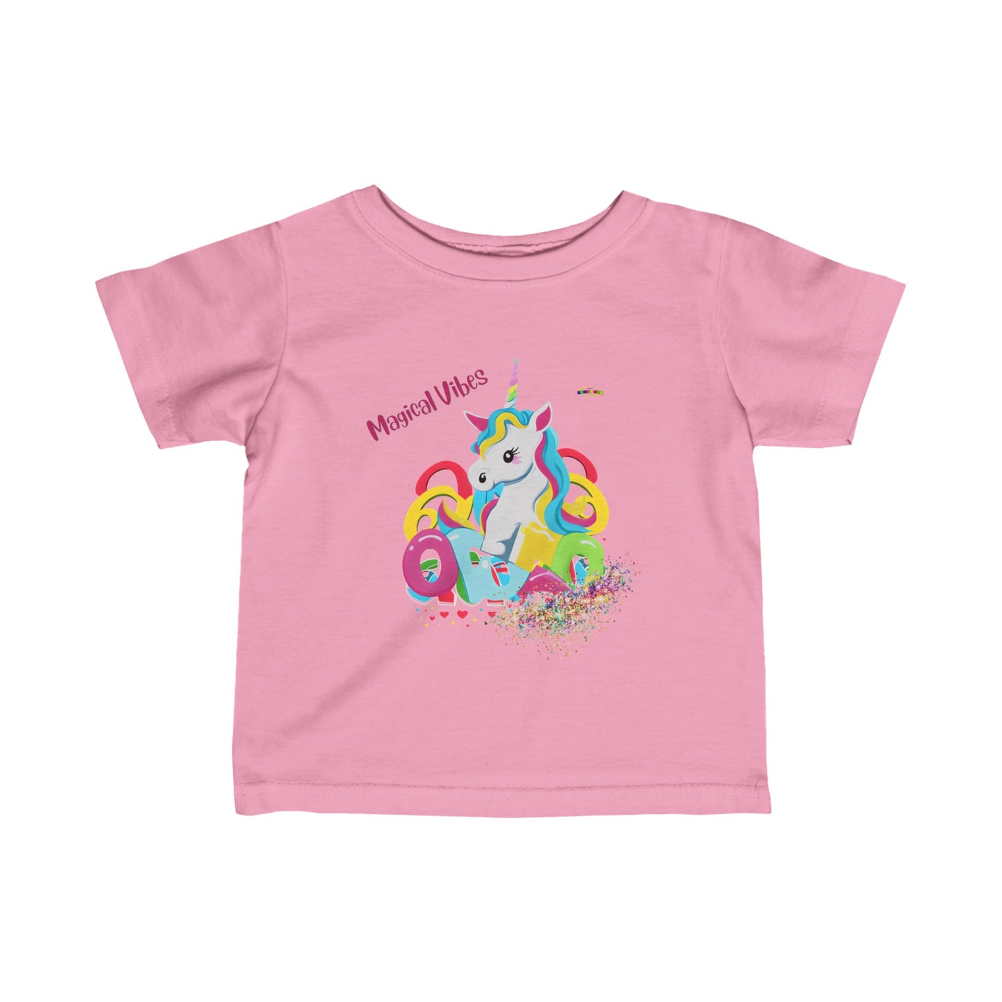 Cute Unicorn Graphic Infant Fine Jersey Tee-My Bright Side Clothing