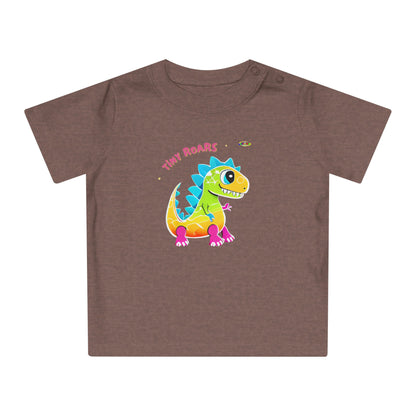 Cute Tiny Roars colourful baby dino  Logo Baby T-Shirt -MyBrightSideClothing