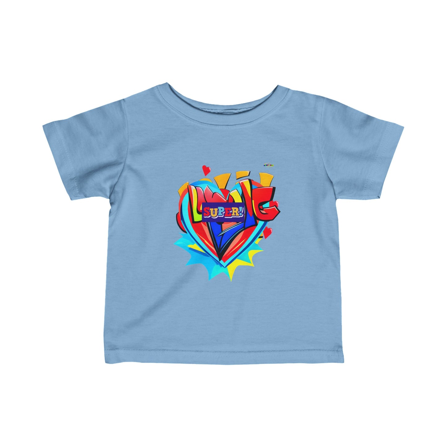 Cute Super Loved Hero Logo Infant Fine Jersey Tee--My Bright Side Clothing