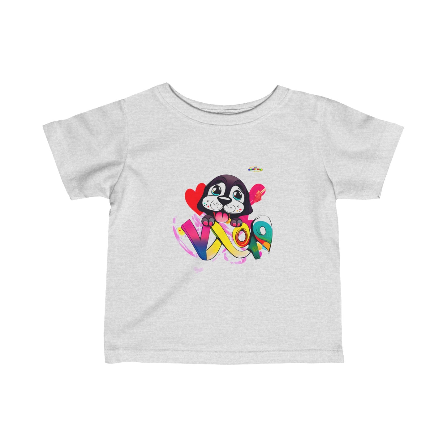 Cute Puppy Love Graphic Infant Fine Jersey Tee-My Bright Side Clothing