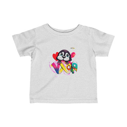 Cute Puppy Love Graphic Infant Fine Jersey Tee-My Bright Side Clothing