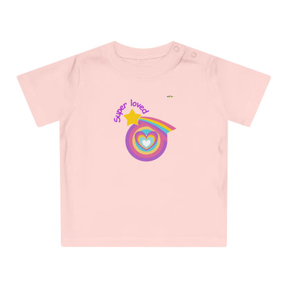 Cute Super Loved Rainbow Star Logo Baby T-Shirt-My Bright Side Clothing