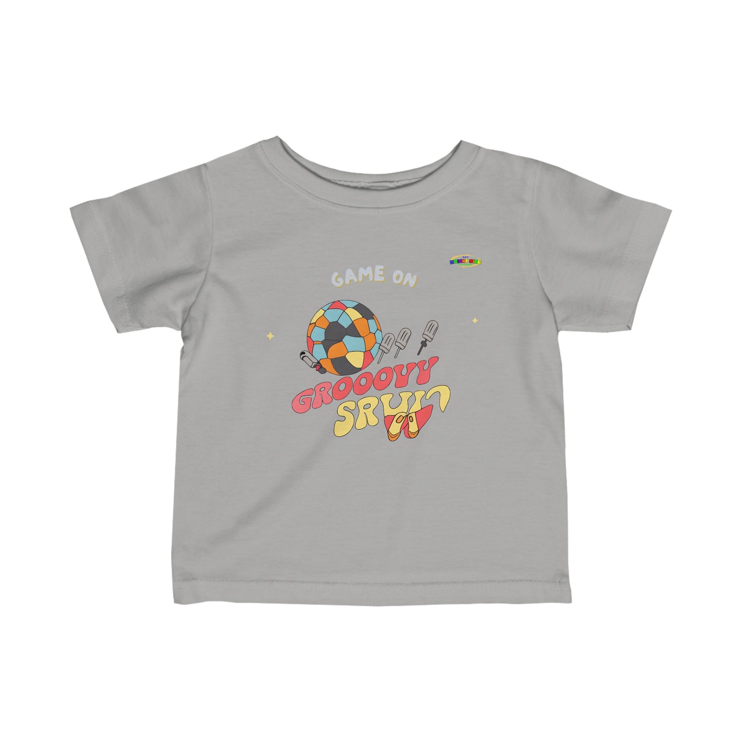 Cute Game on Soccer Logo Infant Fine Jersey Tee-MyBrightSideClothing