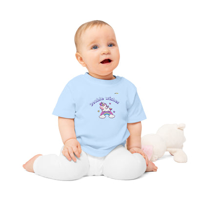 Cute Double Wishes Rainbow Unicorn Graphic Baby T-Shirt-My Bright Side Clothing