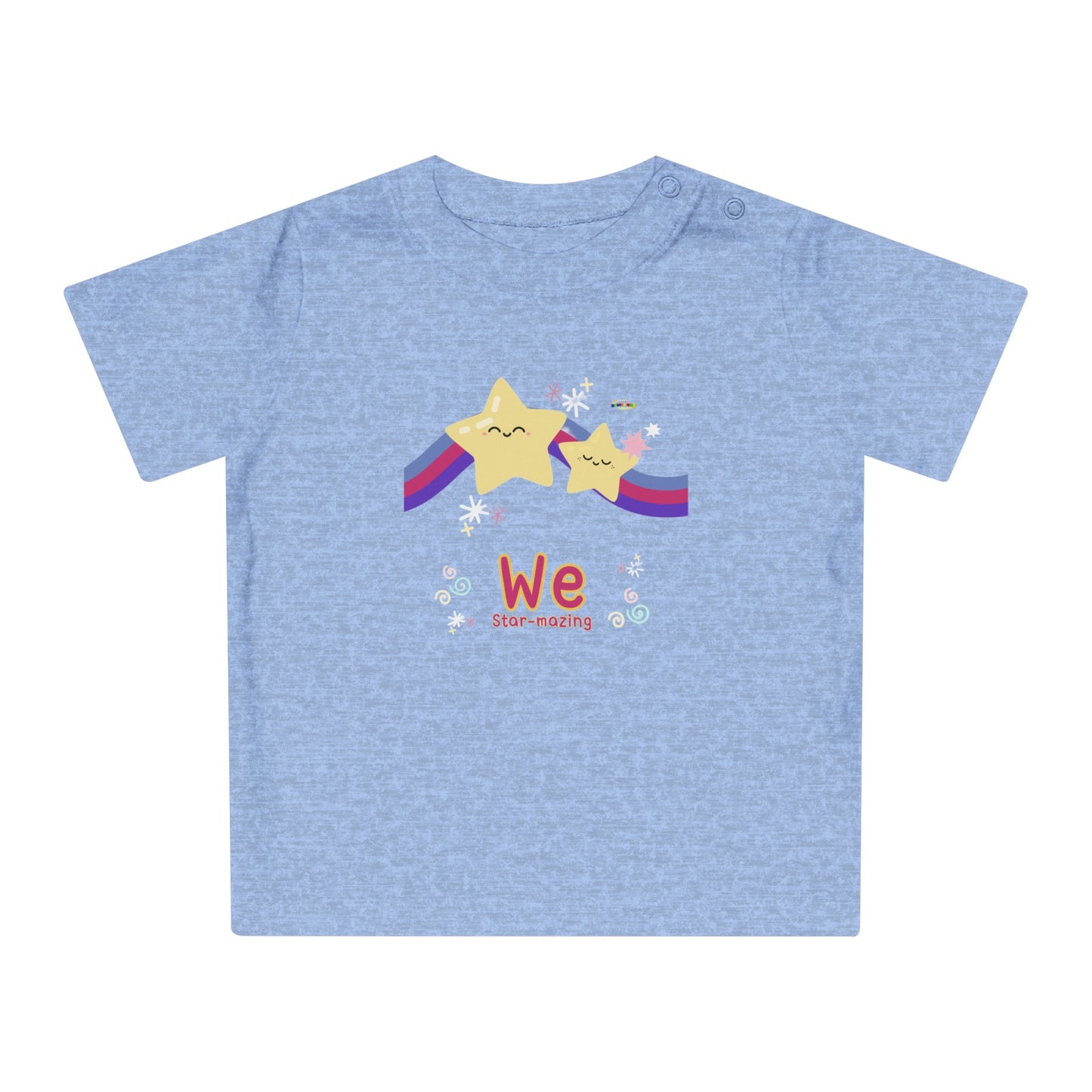 Cute We are Star-mazing rainbow star Graphic Baby T-Shirt-My Bright Side Clothing