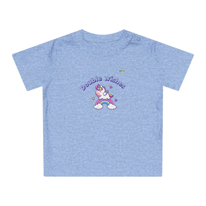 Cute Double Wishes Rainbow Unicorn Graphic Baby T-Shirt-My Bright Side Clothing