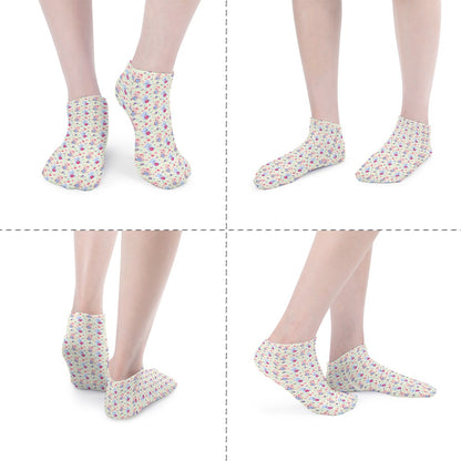 Cute Pastel Heart Teddy Bears Pattern Children's Comfortable Socks -5 Pairs -MyBrightSideClothing