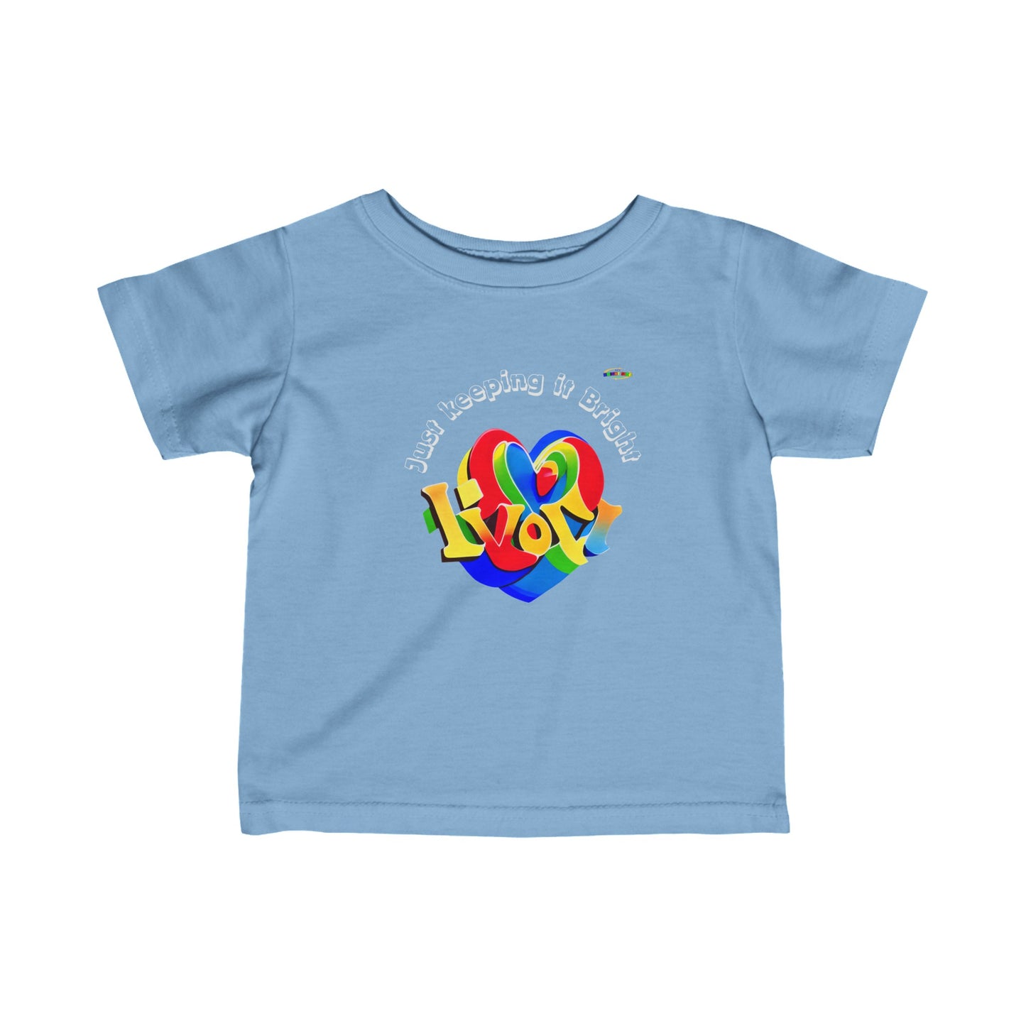 Cute Colourful Bright Heart Logo Infant Fine Jersey Tee-My Bright Side Clothing