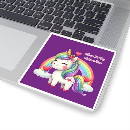 Cute and Sweet Happy Valentines Unicorn Kiss-Cut Sticker-My Bright Side Clothing