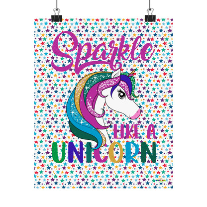 Sparkle Like A Unicorn Matte Vertical Poster-My Bright Side Clothing