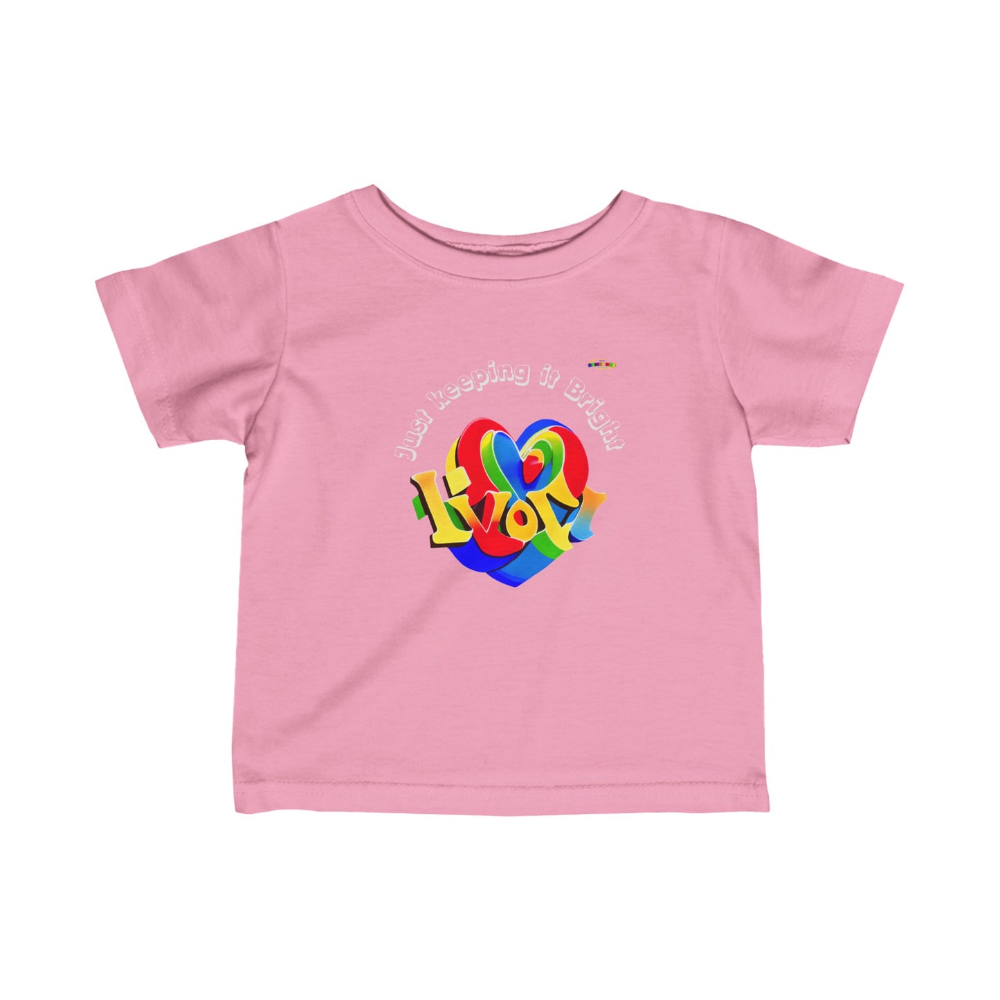 Cute Colourful Bright Heart Logo Infant Fine Jersey Tee-My Bright Side Clothing