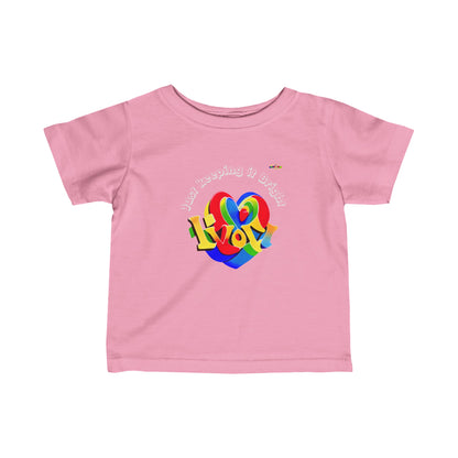 Cute Colourful Bright Heart Logo Infant Fine Jersey Tee-My Bright Side Clothing