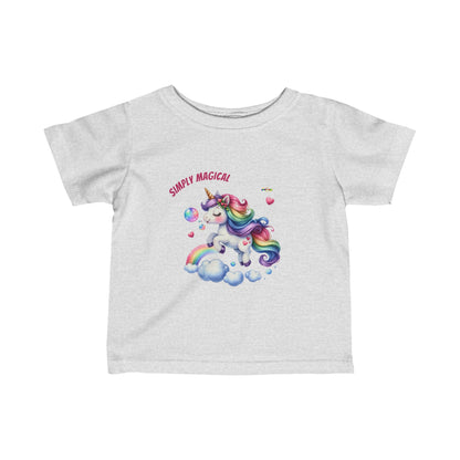 Cute Rainbow Unicorn Infant Fine Jersey Tee-My Bright Side Clothing