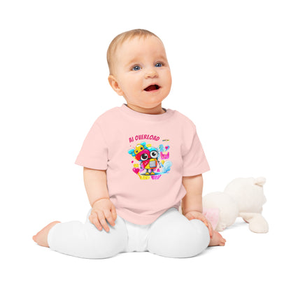 Cute Rainbow baby Robot Baby T-Shirt-My Bright Side Clothing