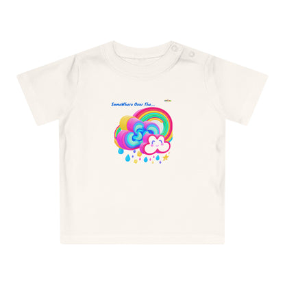 Cute Pastel Somewhere Over The Rainbow Baby T-Shirt-My Bright Side Clothing