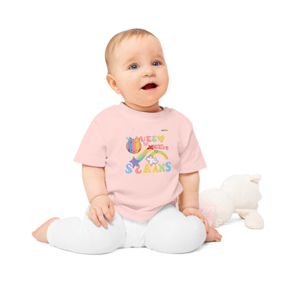 Groovy Rainbow Music Logo Baby T-Shirt--My Bright Side Clothing