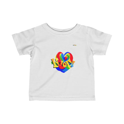 Cute Colourful Bright Heart Logo Infant Fine Jersey Tee-My Bright Side Clothing