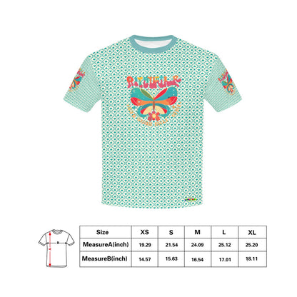 Beautiful Rainbow Flower and Butterfly Pattern and Graphic-Children's T-shirt My Bright Side Clothing