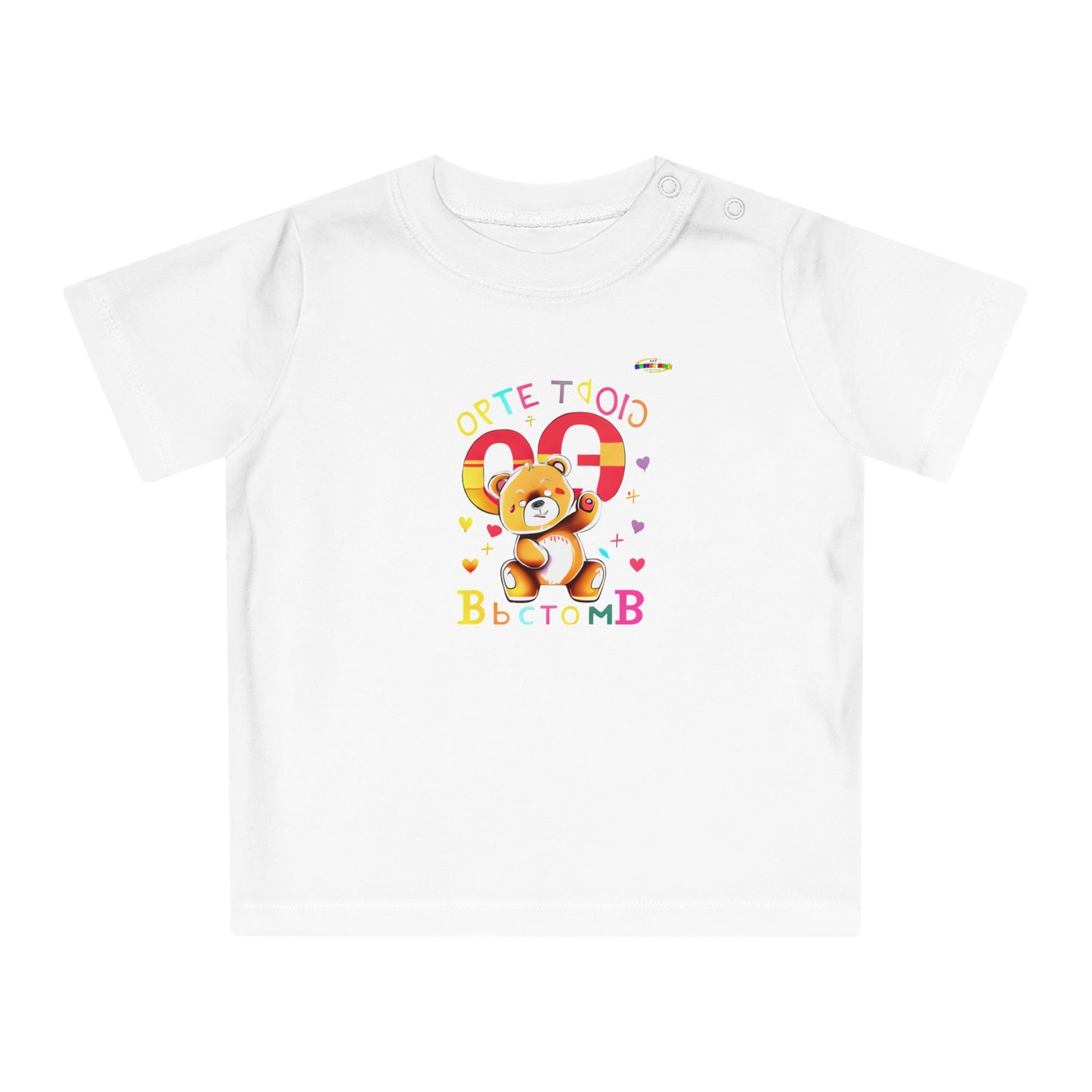 Cute Baby Spelling Bear Baby T-Shirt-My Bright Side Clothing