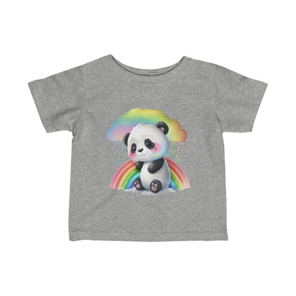 Cute Rainbow Panda Bear Infant Fine Jersey Tee-My Bright Side Clothing