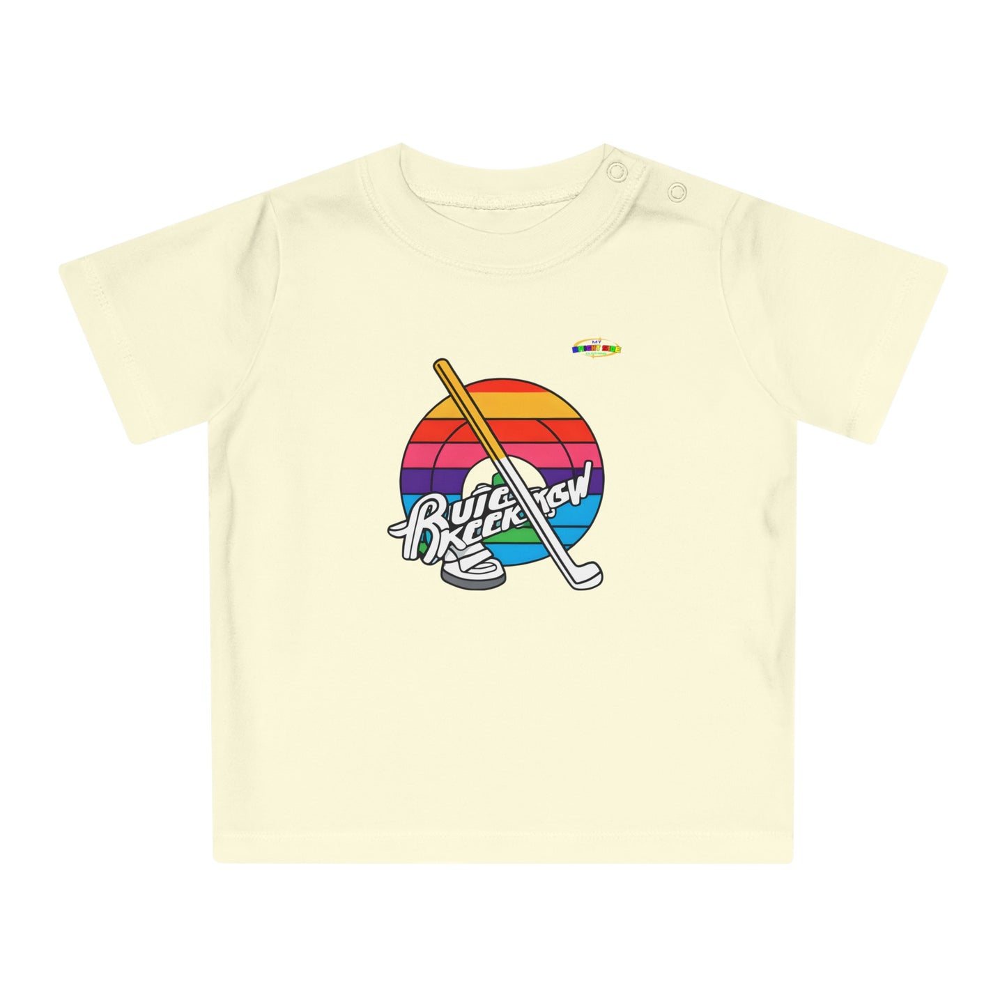 Cute Rainbow Circle Hockey Power logo Baby T-Shirt-MyBrightSideClothing