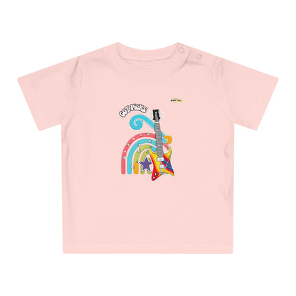 Got Picks cute rainbow guitar logo Fleece Baby T-Shirt-MyBrightSideClothing