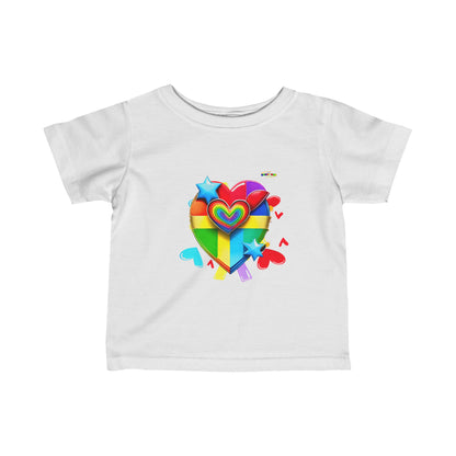 Cute Rainbow Super star Heart Logo Infant Fine Jersey Tee-My Bright Side Clothing