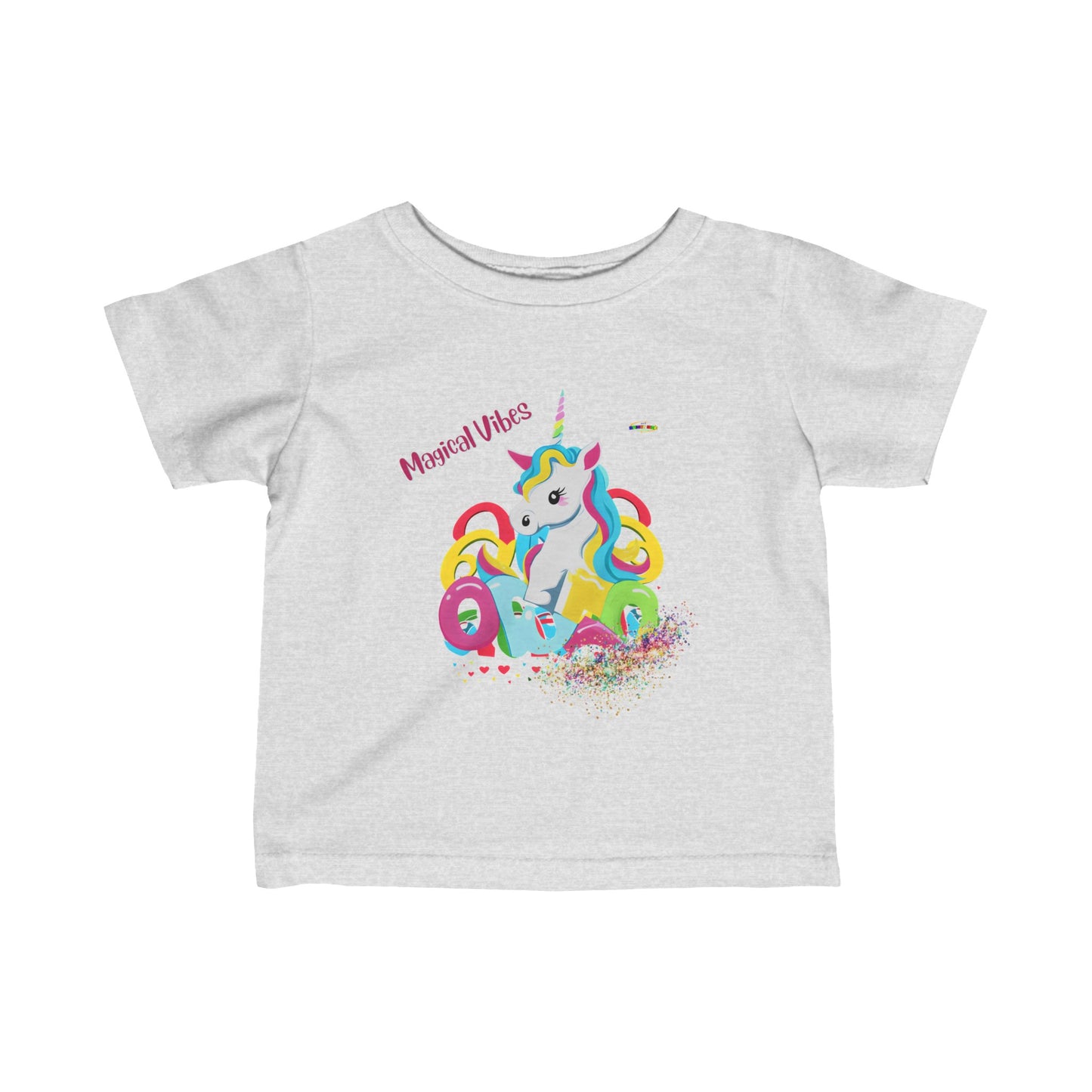 Cute Unicorn Graphic Infant Fine Jersey Tee-My Bright Side Clothing