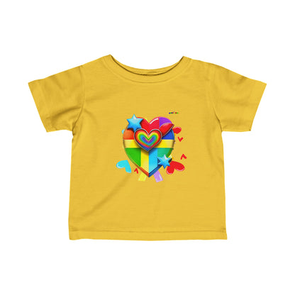 Cute Rainbow Super star Heart Logo Infant Fine Jersey Tee-My Bright Side Clothing