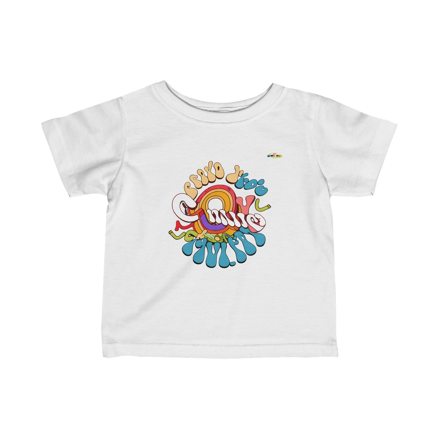 Cute Colourful life Rainbow Logo Infant Fine Jersey Tee-MyBrightSideClothing