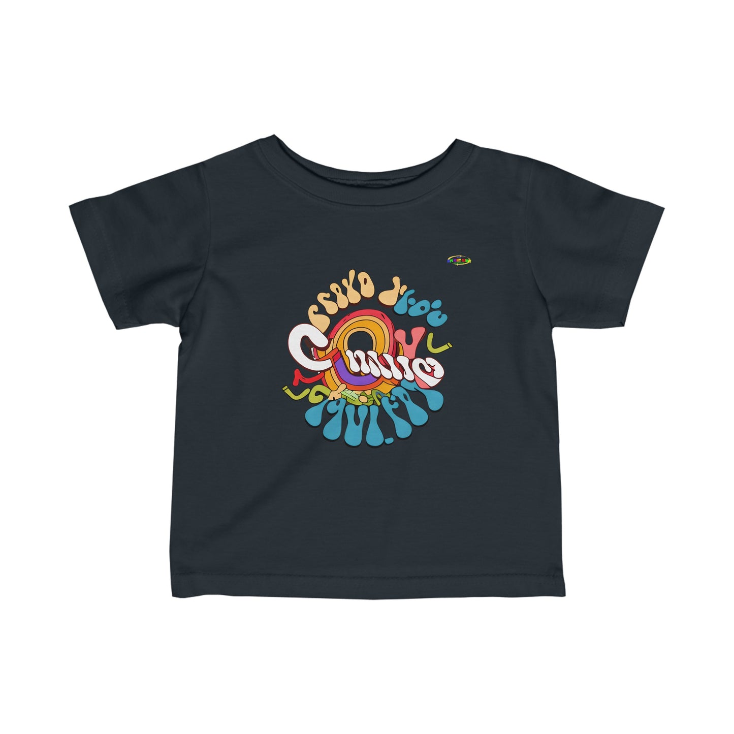 Cute Colourful life Rainbow Logo Infant Fine Jersey Tee-MyBrightSideClothing