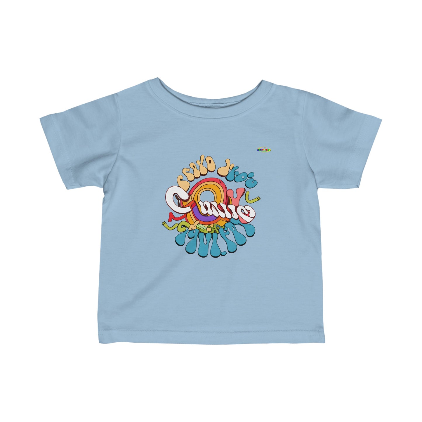 Cute Colourful life Rainbow Logo Infant Fine Jersey Tee-MyBrightSideClothing