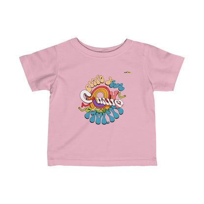 Cute Colourful life Rainbow Logo Infant Fine Jersey Tee-MyBrightSideClothing