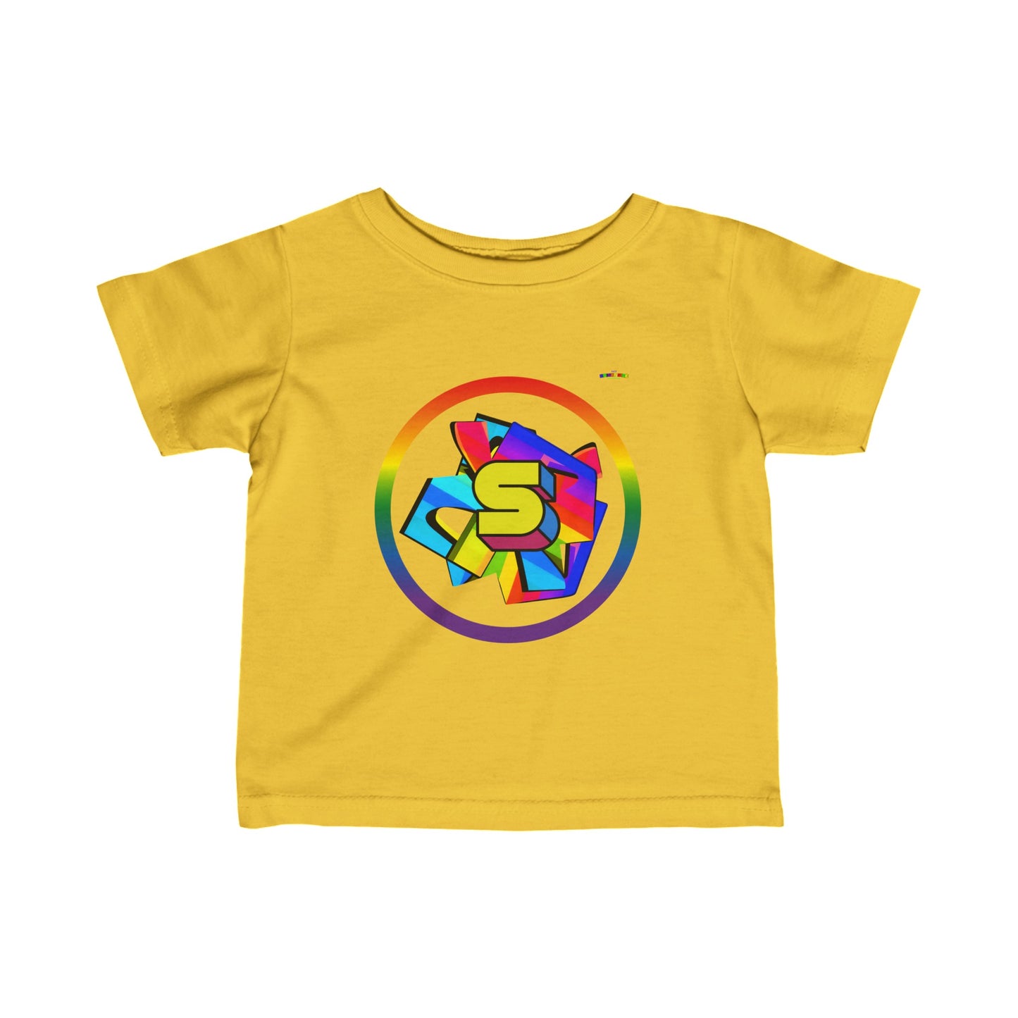 Cute Rainbow Super Hero Logo Infant Fine Jersey Tee--My Bright Side Clothing