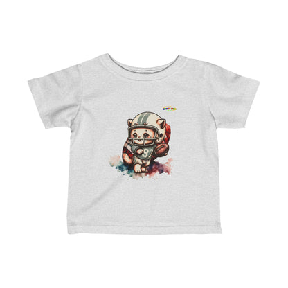 Cute Kitten Playing Football Infant Fine Jersey Tee-My Bright Side Clothing