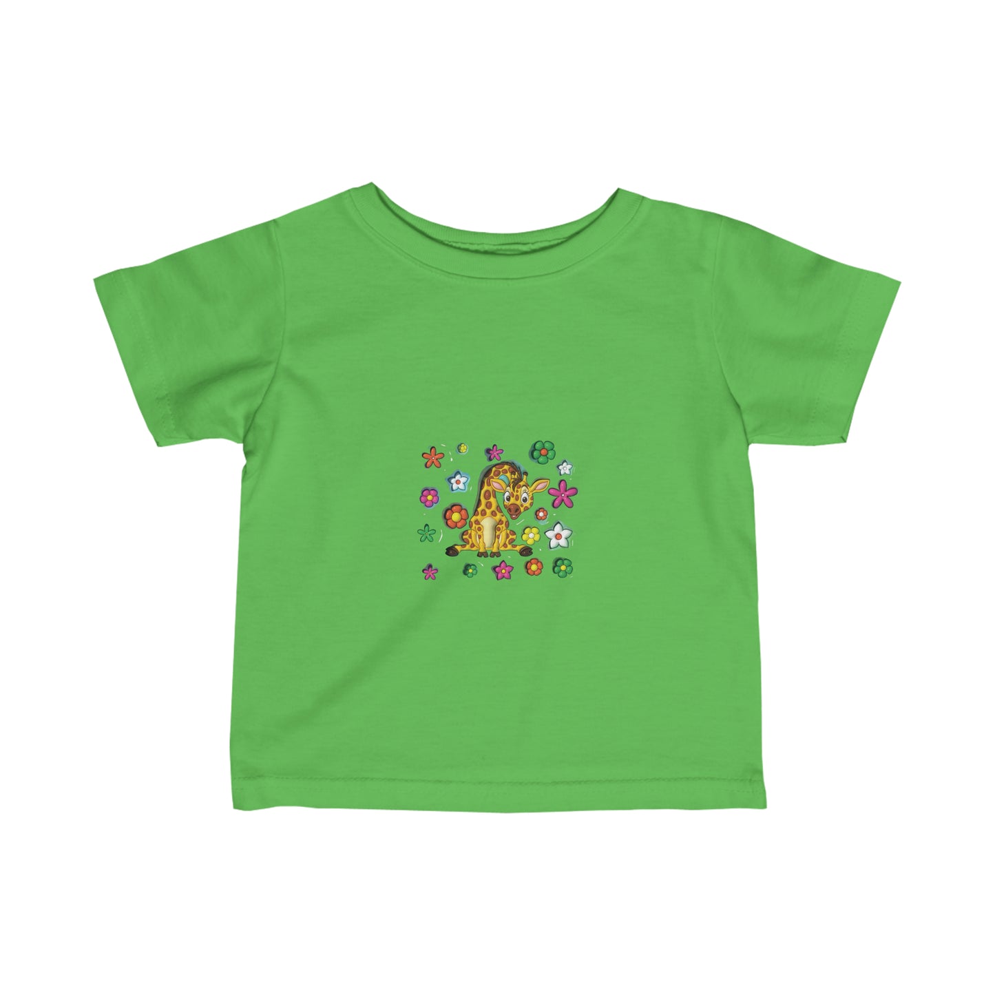 Cute Colourful Cartoon Giraffe-Infant Fine Jersey Tee-My Bright Side Clothing